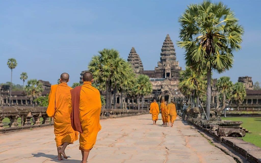 Buddhist Monks at Angkor Wat