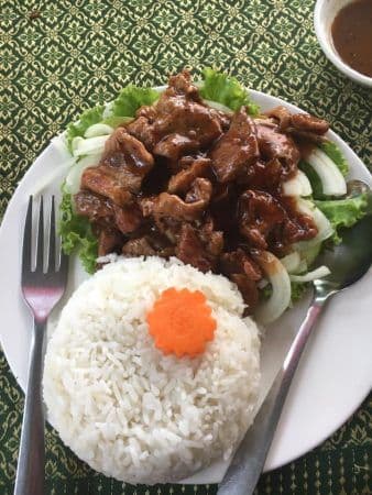 Beef Loc Lac served with Rice