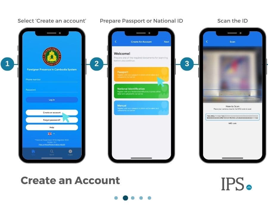 Creating account in FPCS in Cambodia